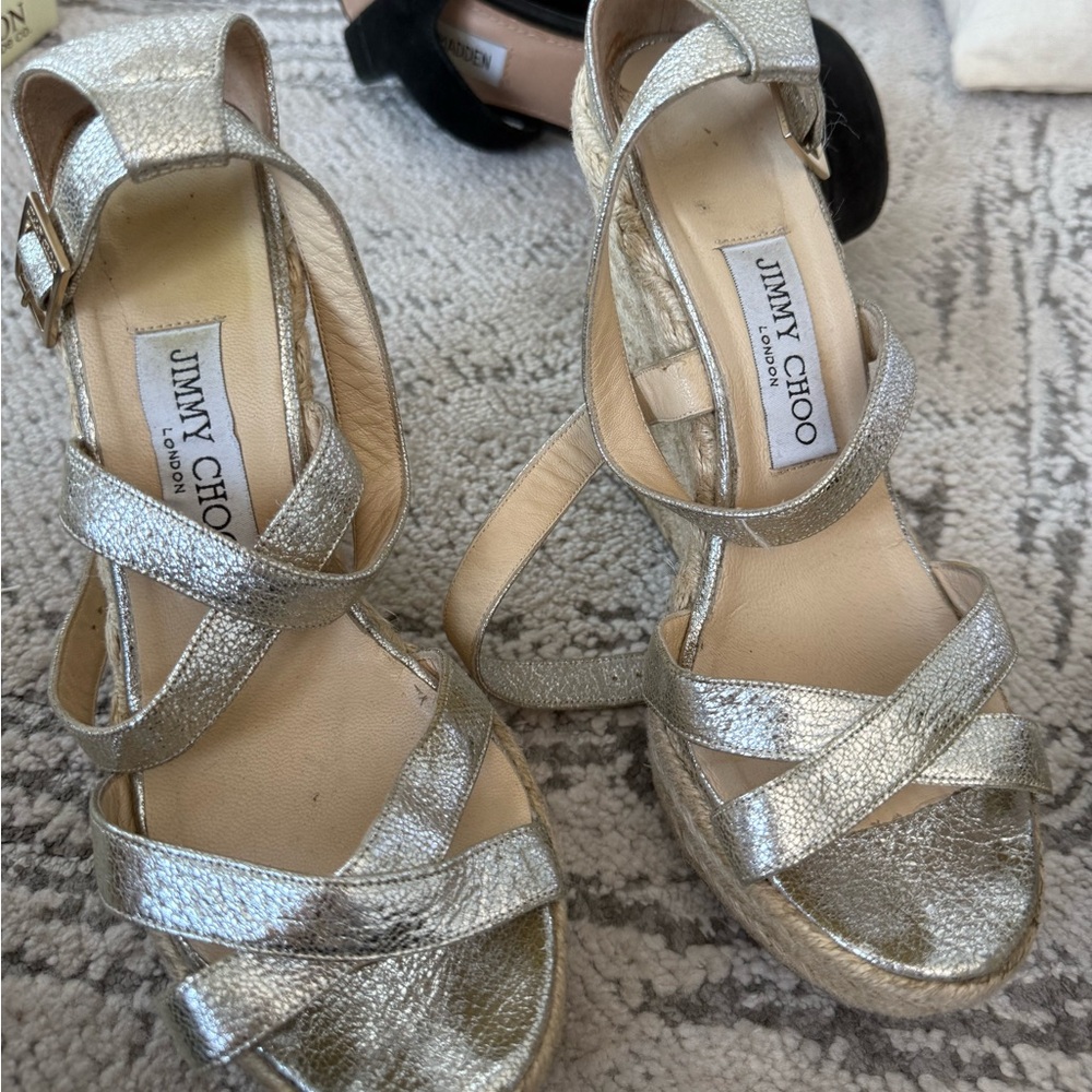 Jimmy choose silver wedges
